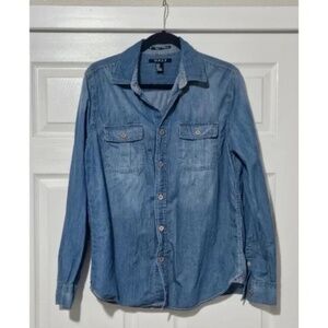 21 Men denim chambray shirt medium